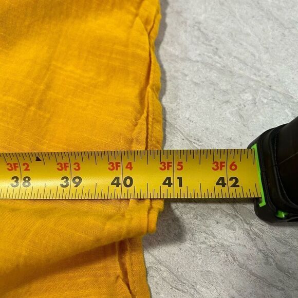 Old Navy Yellow Tie Waist Short Sleeve Midi Cotton Rayon Dress Women's Size 1X - Picture 14 of 15